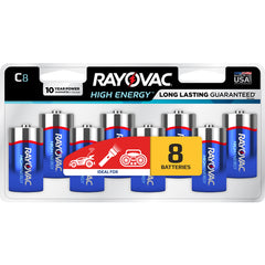 C High Energy Alkaline Batt-8Pk - USA Tool & Supply