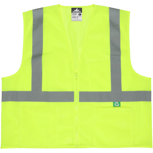 RECYC MESH VESTLIME ZIP5X