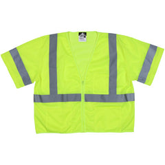 CLS3 HV LIME ZIP VEST X5