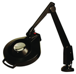 28" Arm 5X LED Mag Bench Base W/ Floating Arm Circline - USA Tool & Supply