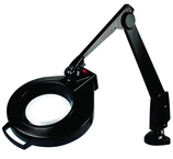 28" Arm 2.25X LED Mag Ben Bench Clamp, Floating Arm Circline - USA Tool & Supply