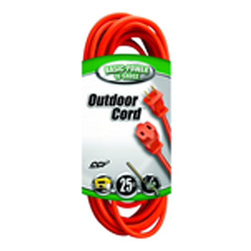 Extension Cord - 25' Medium Duty 1-Outlet (Outdoor Style) - USA Tool & Supply