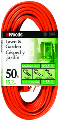 Extension Cord - 50' Medium Duty 1-Outlet (Outdoor Style) - USA Tool & Supply