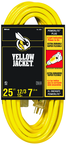 Yellow Jacket Extension Cord - 25' Extra Heavy Duty 1-Outlet (Powerlite) - USA Tool & Supply