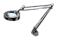 Floating Arm Magnifier Light - 5" Rnd Lens; 3 Diopter - USA Tool & Supply