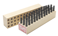 Young Bros Figure & Letter Stamps -- 1/2'' Type Size-Machine Made-36 Pieces per Set - USA Tool & Supply