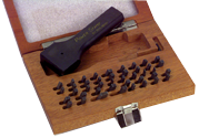 112 Pc. Figure & Letter Stamps Set with Holder - 1/8" - USA Tool & Supply