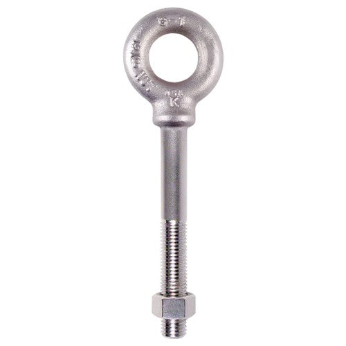 Plain Pattern Nut Eye Bolt - 1/2″-13 Thread Size, 1″ Eye Diameter - USA Tool & Supply