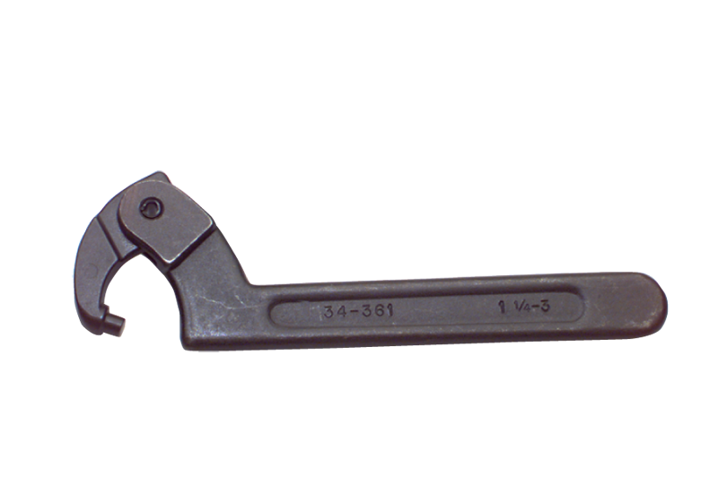 2 to 4-3/4'' Dia. Capacity - 10-1/2'' OAL - Adjustable Pin Spanner Wrench - USA Tool & Supply