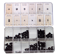 Set Screw Assortment - Fine/Coarse - 5-40 - 3/8-16 Dia - USA Tool & Supply