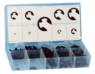 "E" Clip Assortment - 1/16 thru 7/8 Dia - USA Tool & Supply