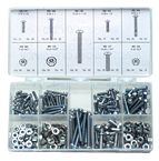 Rnd Head Machine Screw Assortment - 6-32 - 10-24 Dia - USA Tool & Supply