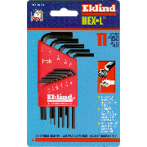 11 Pieces-0.050″-1/4″ Long Arm Style - Hex Key Set - USA Tool & Supply