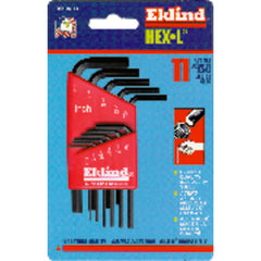 11 Pieces-0.050″-1/4″ Long Arm Style - Hex Key Set - USA Tool & Supply