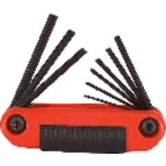 9 Pieces-5/64″-1/4″ Fold Up Style - Hex Key Set - USA Tool & Supply