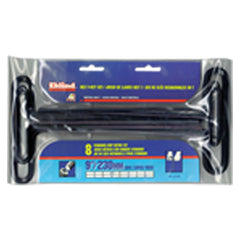 8 Pieces-2.0 mm-10 mm T-Handle Style-9″ Arm-Hex Key Set with Plain Grip - USA Tool & Supply