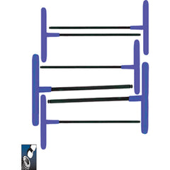 6 Pieces-2.0-6 mm T-Handle Style - Ball End Hex Key Set with Cushion Grip - USA Tool & Supply