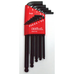 13 Pieces-0.050″-3/8″ Long Arm Style - Ball End Hex Key Set - USA Tool & Supply