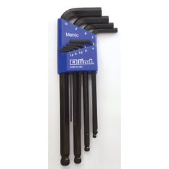 9 Pieces-1.5 mm-10 mm Long Arm Style - Ball End Hex Key Set - USA Tool & Supply
