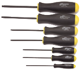 9 Piece - 1.5 - 10mm Screwdriver Style - Ball End Hex Driver Set with Ergo Handles - USA Tool & Supply