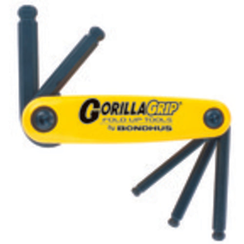 5 Pieces-3/16″-3/8″ Fold Up Style - Ball End Hex Key Set - USA Tool & Supply