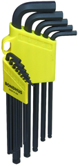 13 Piece - w/ProGuard Finish - Long Arm - Packaged in Swing Open Color Coded Case - Balldriver Tip Hex Key L-Wrench Set - USA Tool & Supply