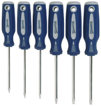 6 Piece - #9240101 - T10 - T30 - Screwdriver Style - Torx Driver Set - USA Tool & Supply