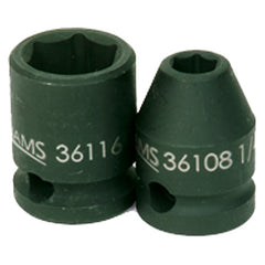 10 mm × 78.58 mm Overall Length-1/2″ Drive-6 Point - Metric Deep Impact Socket - USA Tool & Supply
