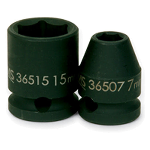 12 mm × 2 1/4″ Overall Length-3/8″ Drive-6 Point - Metric Deep Impact Socket - USA Tool & Supply
