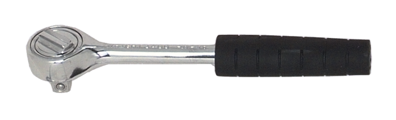 7-1/32" OAL - 3/8'' Drive - Round Head - Reversible Ratchet - Comfortable Grip Handle - USA Tool & Supply