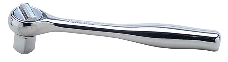 4-3/4" OAL - 3/8'' Drive - Round Head - Reversible Ratchet - Plain Handle - USA Tool & Supply
