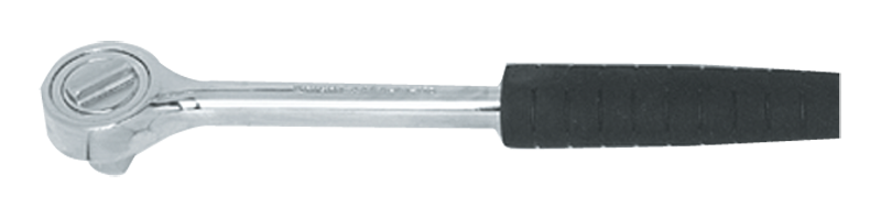 10-1/2" OAL - 1/2'' Drive - Round Head - Reversible Ratchet - Comfortable Grip Handle - USA Tool & Supply