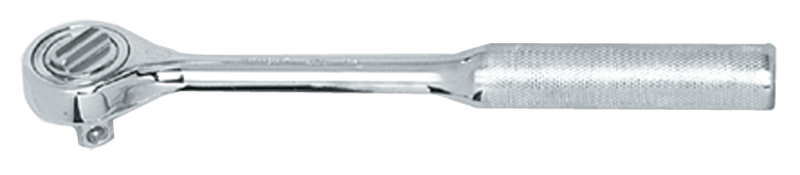 10-1/4" OAL - 1/2'' Drive - Round Head - Reversible Ratchet - Knurled Handle - USA Tool & Supply