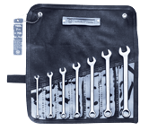 Wright Tool Fractional Combination Wrench Set -- 7 Pieces; 12PT Chrome Plated; Includes Sizes: 1/4; 5/16; 3/8; 7/16; 1/2; 9/16; 5/8"; Grip Feature - USA Tool & Supply