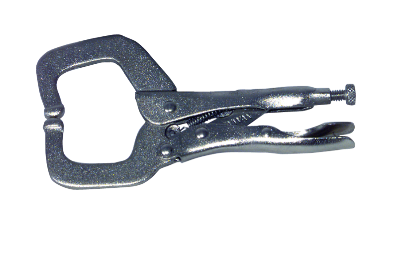 MIT Locking Grip C-Clamp -- #3835 Plain Grip 8-3/8'' Capacity 18'' Long - USA Tool & Supply