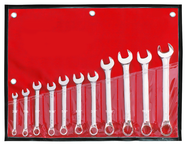 11 Piece - 12 Point - 3/8; 7/16; 1/2; 9/16; 5/8; 11/16; 3/4; 13/16; 7/8; 15/16 & 1" - Combination Wrench Set - USA Tool & Supply