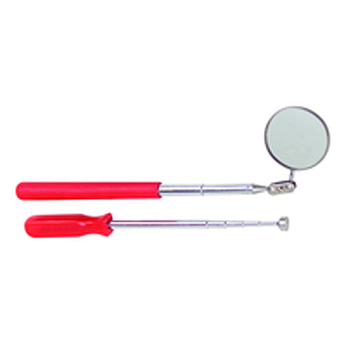 2 Piece - Telescoping Magnetic Pick-Up / Mirror Set - USA Tool & Supply