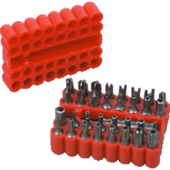 33 Pieces - Hex Bit Set - Torx/Star/Tri-Wing Style - USA Tool & Supply