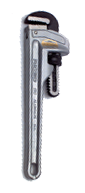 3" Pipe Capacity - 24" OAL - Aluminum Pipe Wrench - USA Tool & Supply