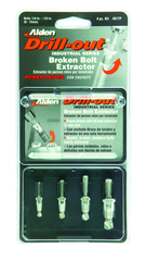 #4017P; Removes 1/4 - 1/2" SAE Screws; 4 Piece Drill-Out - Screw Extractor - USA Tool & Supply