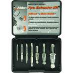 #7017P; Removes #6 to #12 Screws; 7 Piece Extractor Kit - Screw Extractor - USA Tool & Supply