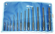 12 Piece Regular & Long Pin Punch Set -- 1/16 to 1/2'' Diameter - USA Tool & Supply
