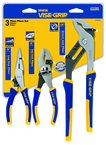 Pliers Set -- #2078704; 3 Pieces; Includes: 6" Long Nose; 6" Slip Joint; 10" Groove Joint - USA Tool & Supply