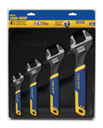 4 Piece - Adjustable Wrench Set with Comfort Grip - USA Tool & Supply