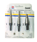 3 Pc. HSS Unibit Step Drill Set - USA Tool & Supply