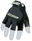 Black/Gray Synthetic Leather/Breathable Mach-5 Impact Gloves - USA Tool & Supply