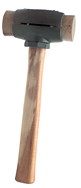 Rawhide Hammer with Face - 2.75 lb; Wood Handle; 1-3/4'' Head Diameter - USA Tool & Supply