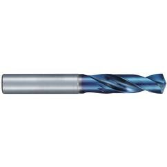 #2 Dia. × 6 mm Shank × 28 mm Flute Length × 66 mm OAL, Stub, 135°, Aqua Revo D, 2 Flute, External, Solid Carbide Drill - USA Tool & Supply