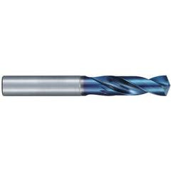 #2 Dia. × 6 mm Shank × 28 mm Flute Length × 66 mm OAL, Stub, 135°, Aqua Revo D, 2 Flute, External, Solid Carbide Drill - USA Tool & Supply