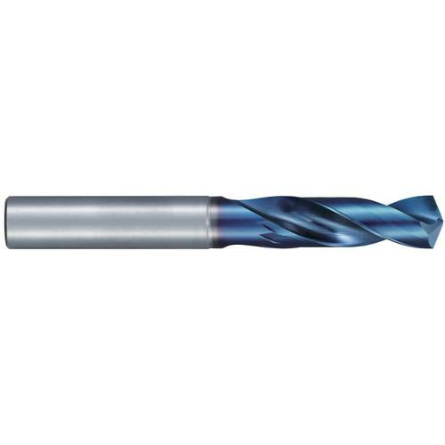 19/32″ Dia. × 16 mm Shank × 56 mm Flute Length × 114 mm OAL, Stub, 135°, Aqua Revo D, 2 Flute, External, Solid Carbide Drill